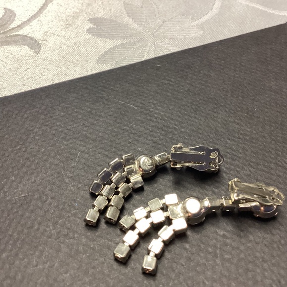 WEISS? DROP DANGLE Rhinestone earrings MOMS COLLECTIONS - Picture 3 of 8